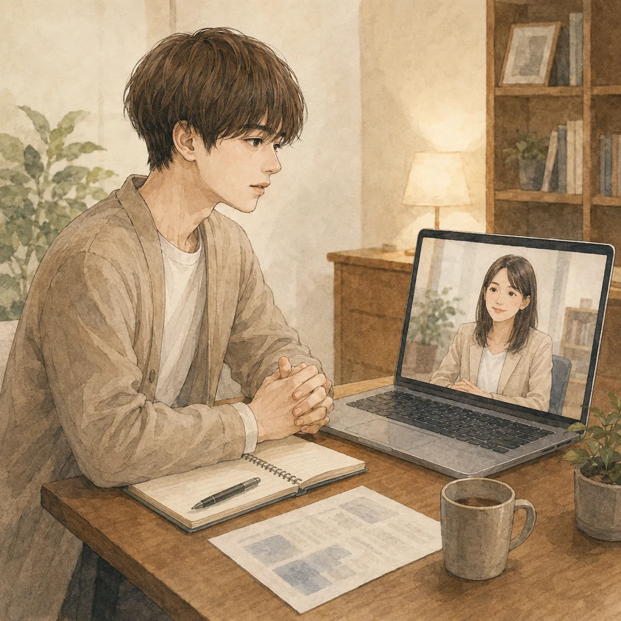 オンライン面接で、自分の言葉で話す。