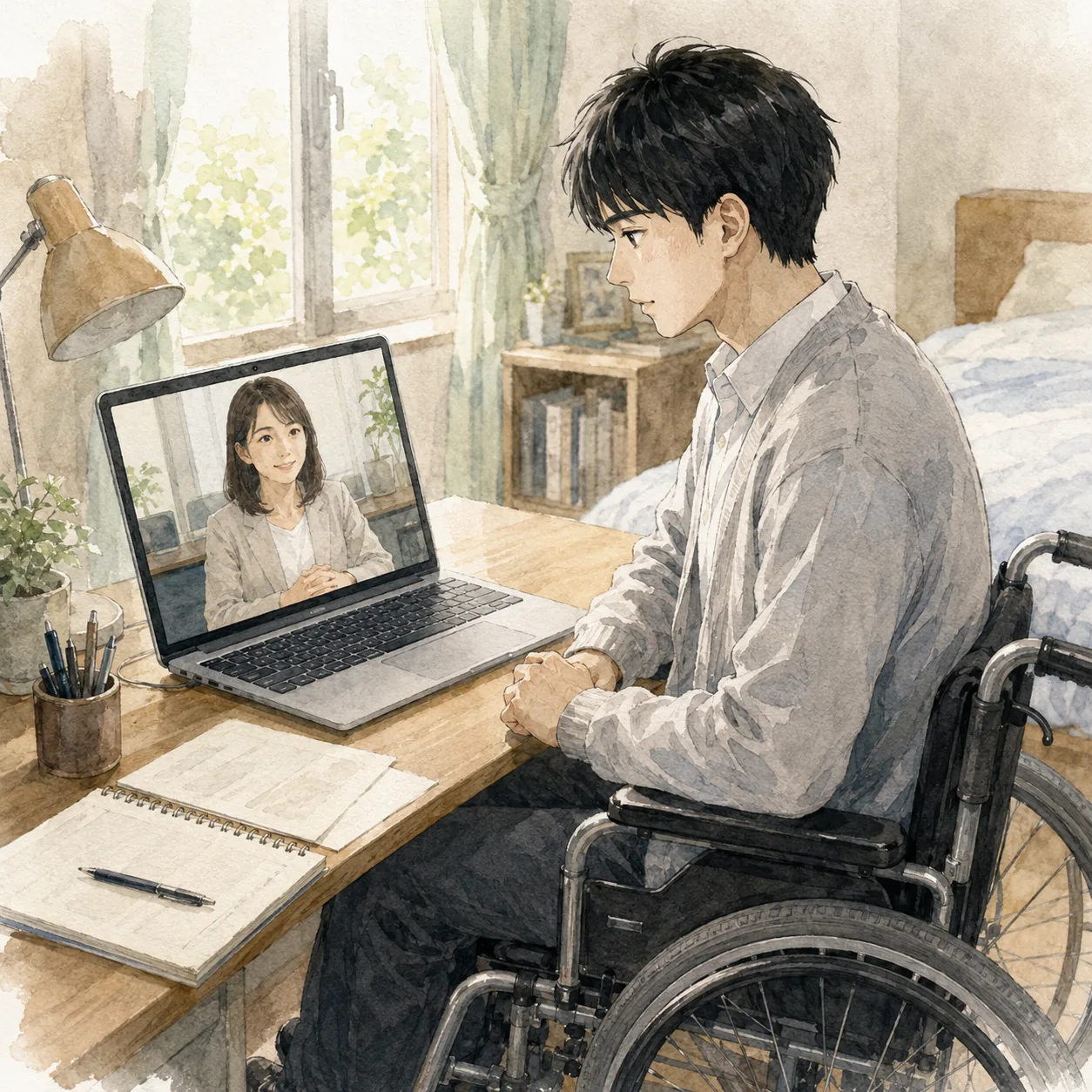 オンライン面談で、未来を問いかけられる。